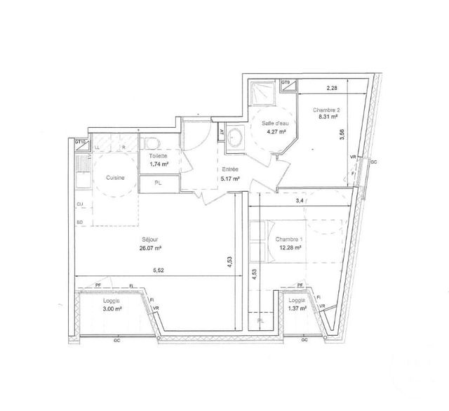 Appartement F3 à vendre - 3 pièces - 57.84 m2 - ST OUEN - 93 - ILE-DE-FRANCE - Century 21 Wilson Immobilier